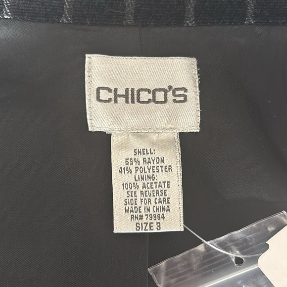Chico’s Caspian Comb Lonnie Jacket in Black Size 3 NWT - Picture 6 of 7